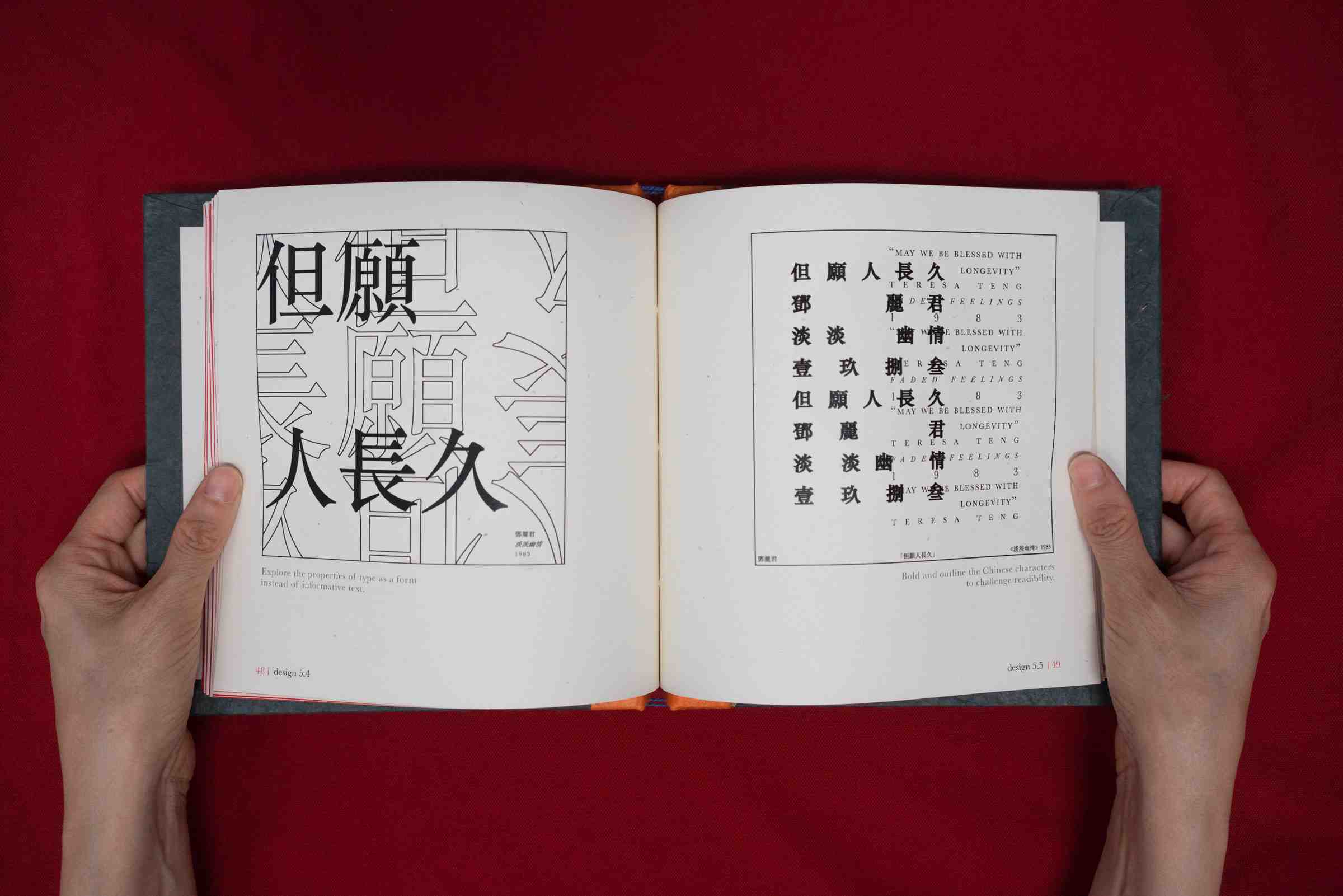 Documentation of printed typography book