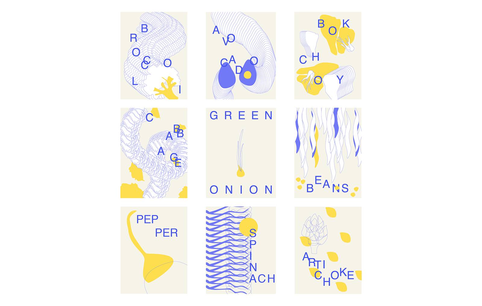 Illustrations of vegetables